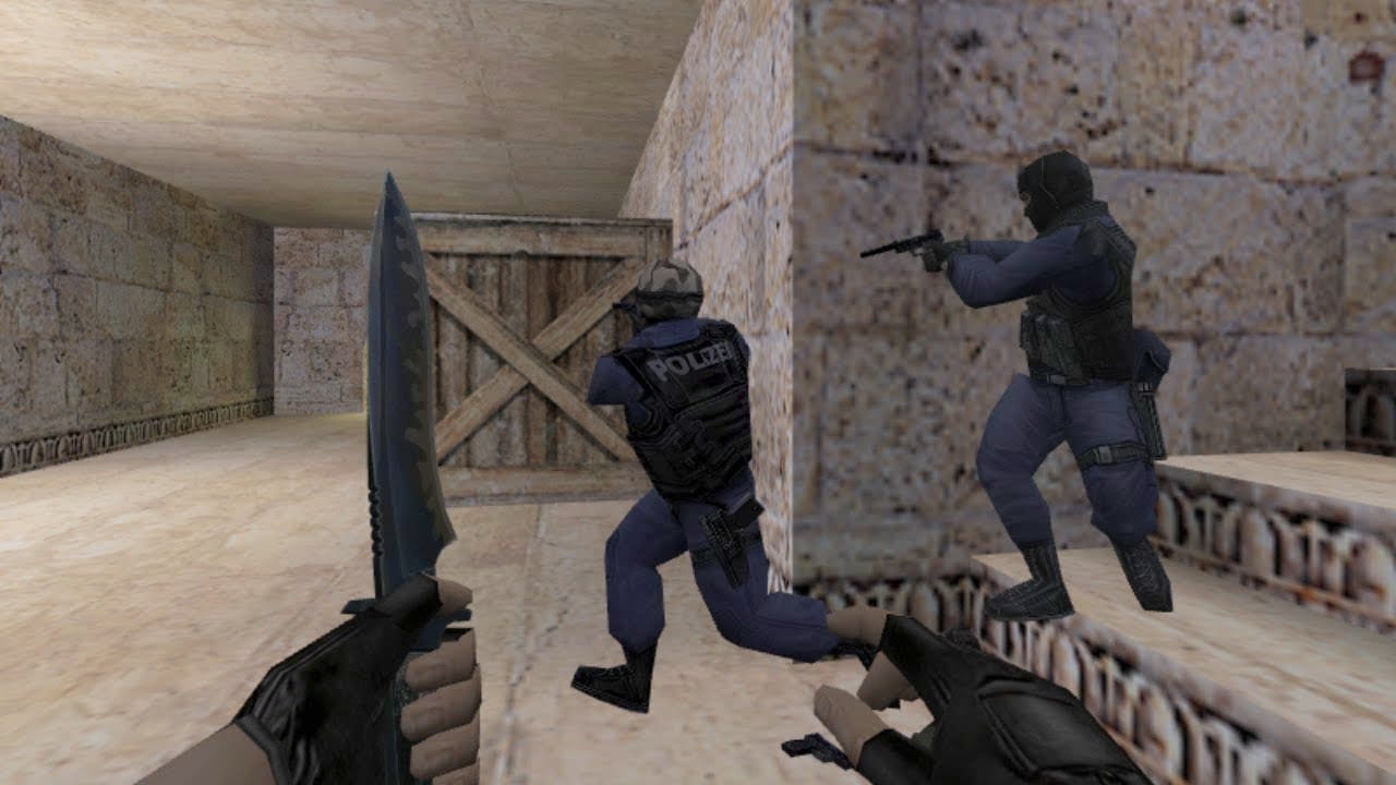 Момент из игры c ножом в руках